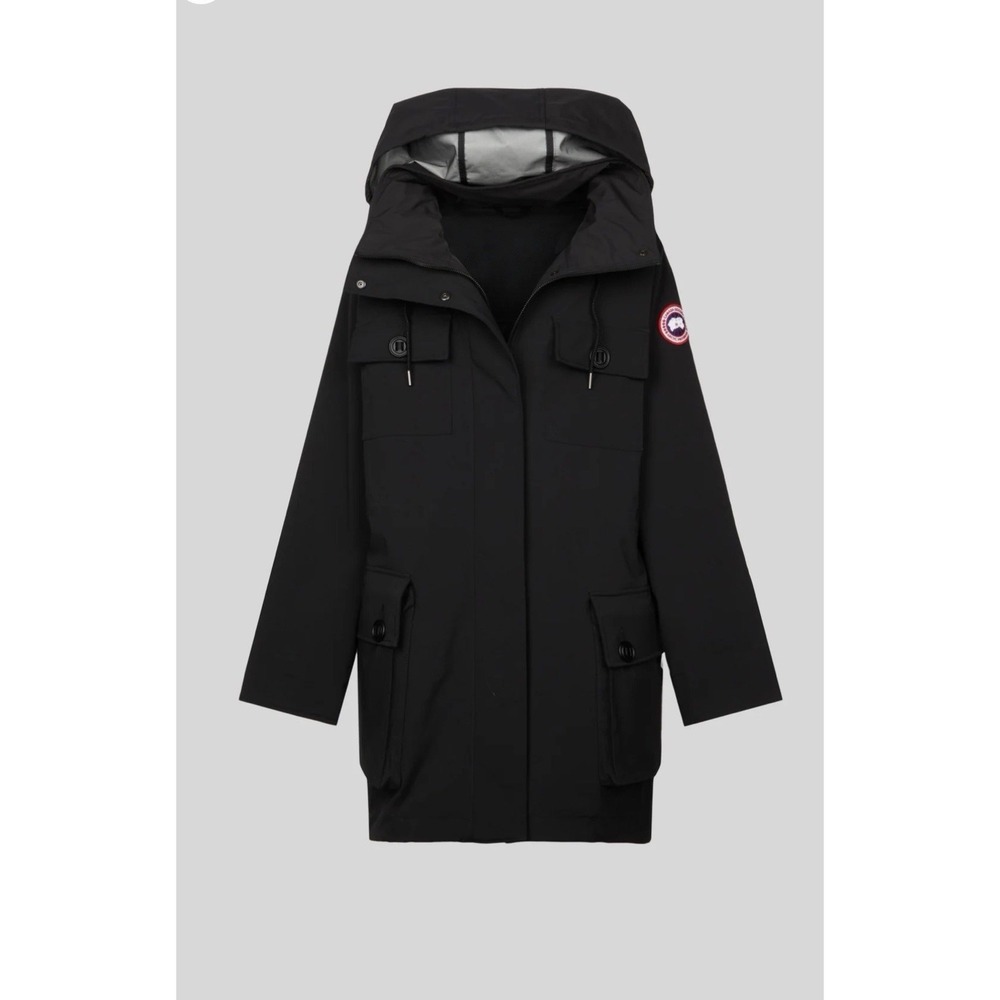Canada Goose Mystique Parka Black Women's XS Long Down Jacket Hooded Luxury Coat